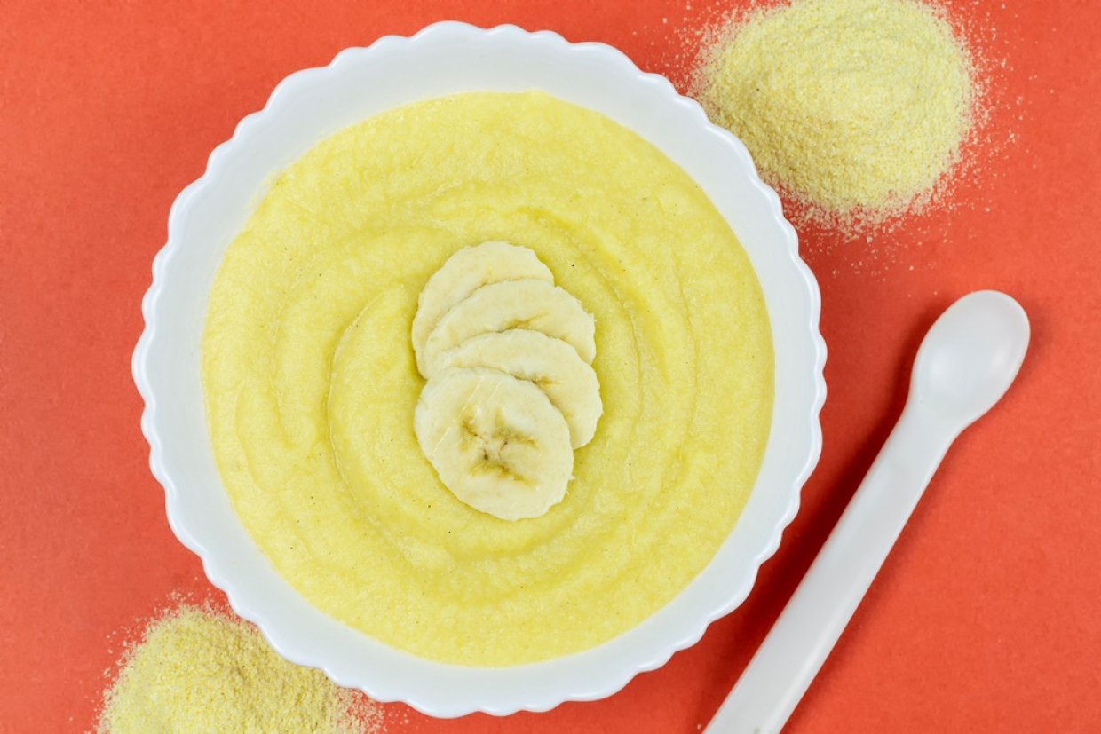Кукурузная каша с бананом Кукурузная каша с бананом