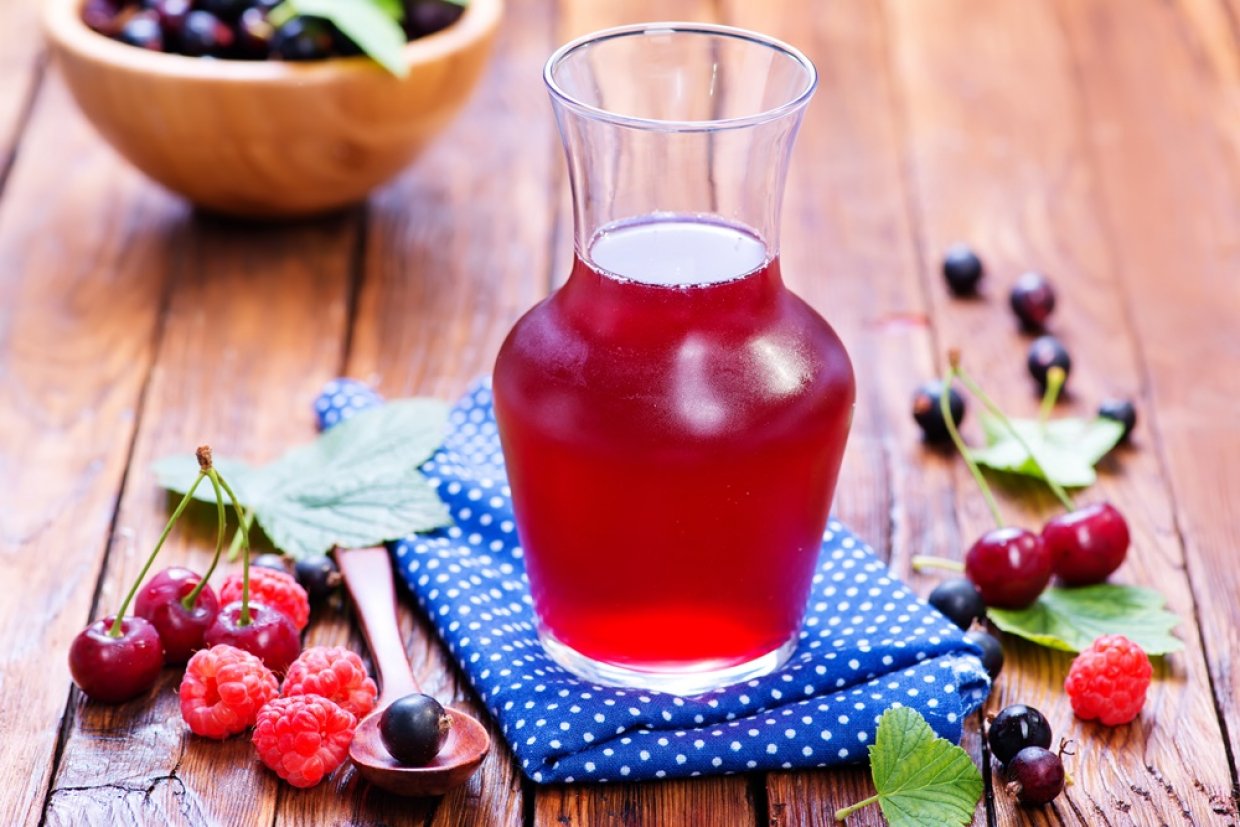 Компот из вишни, малины и смородины Компот из вишни, малины и смородины