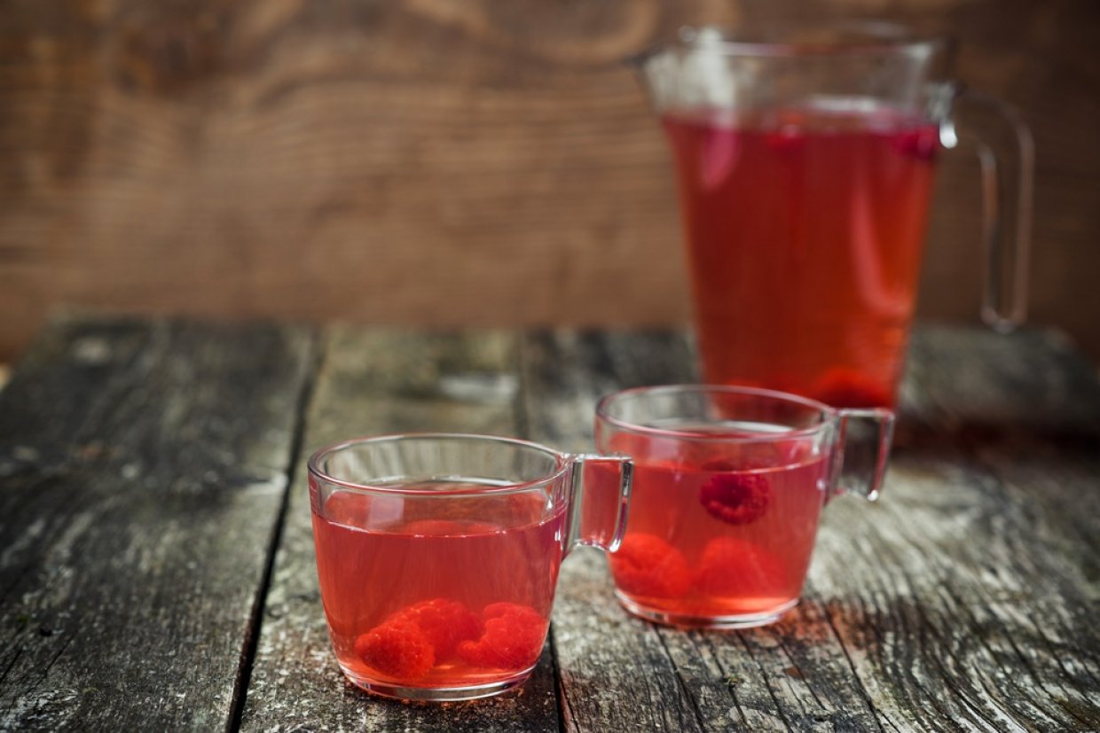 Компот из малины с сахаром Компот из малины с сахаром