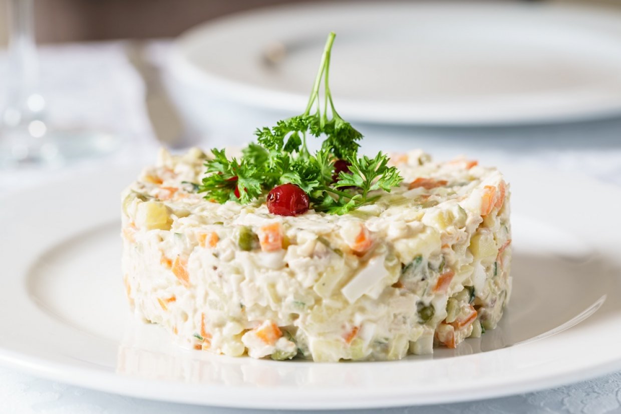 Оливье с курицей Оливье с курицей