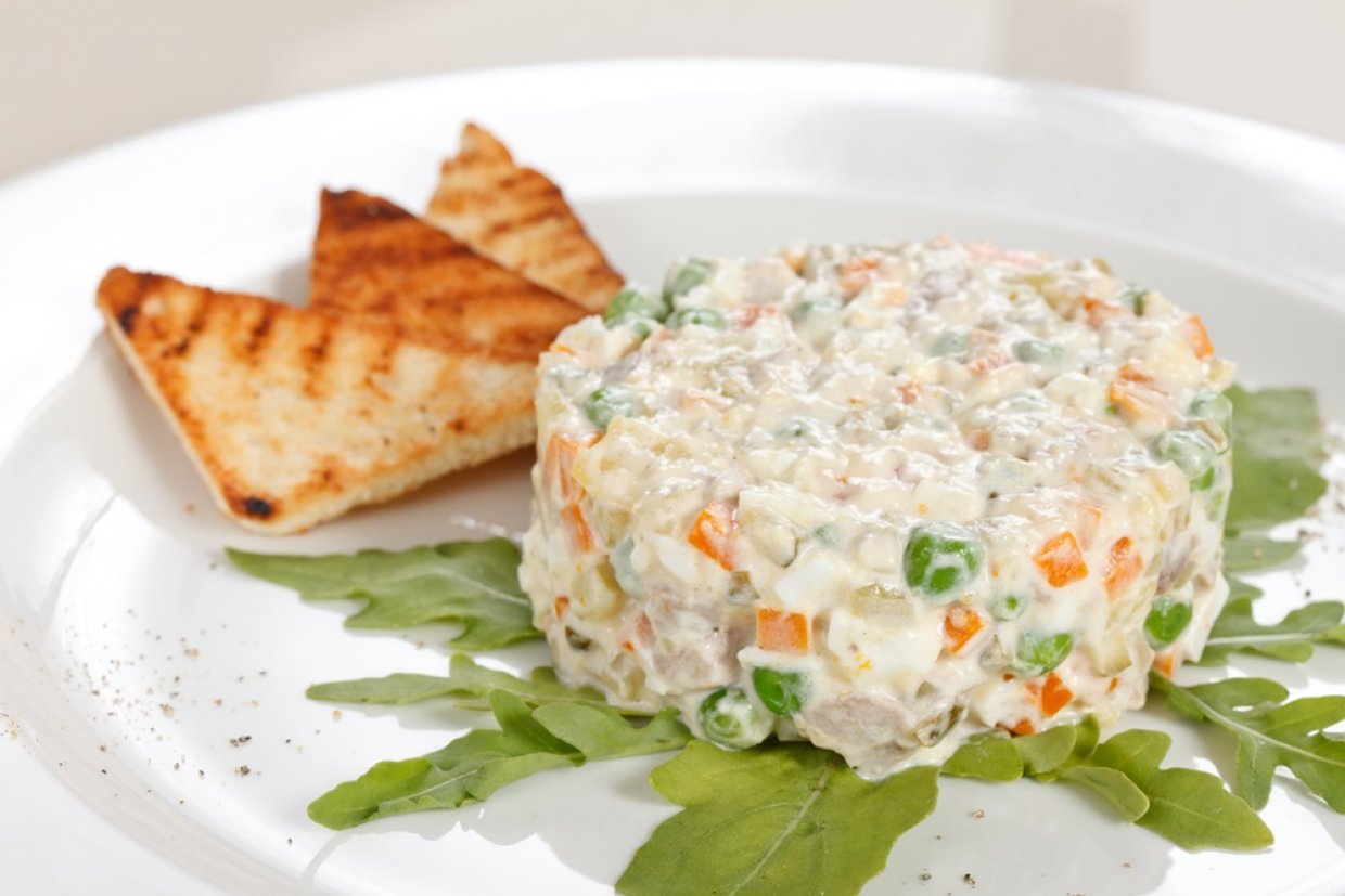 Оливье с куриной грудкой Оливье с куриной грудкой