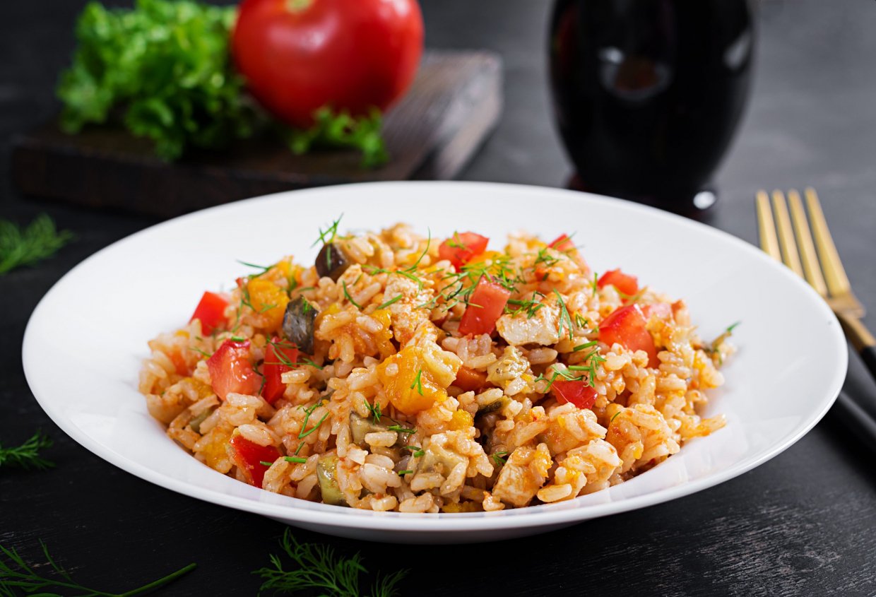 Ризотто с курицей и овощами Ризотто с курицей и овощами