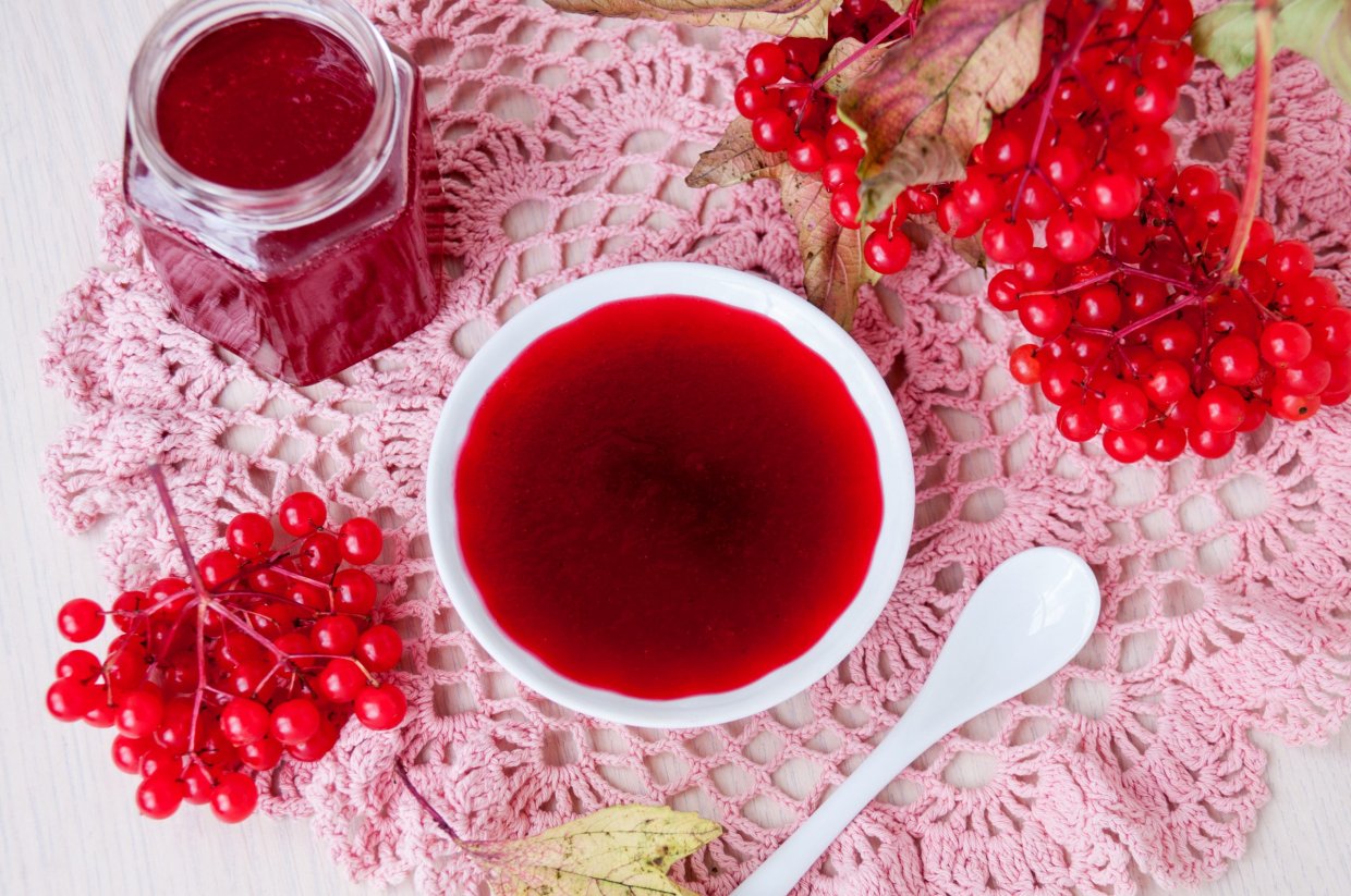 Желе из калины с сахаром
