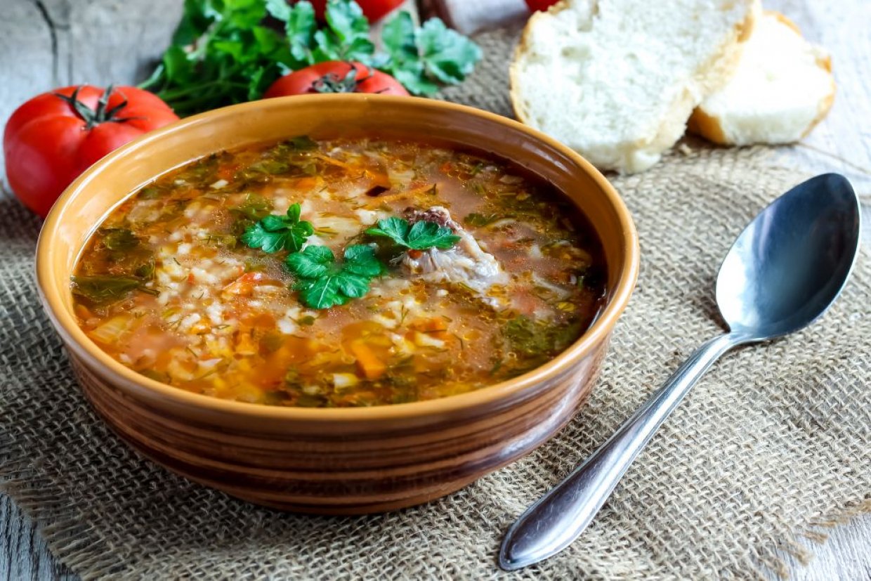 Классический харчо из свинины с рисом Классический харчо из свинины с рисом