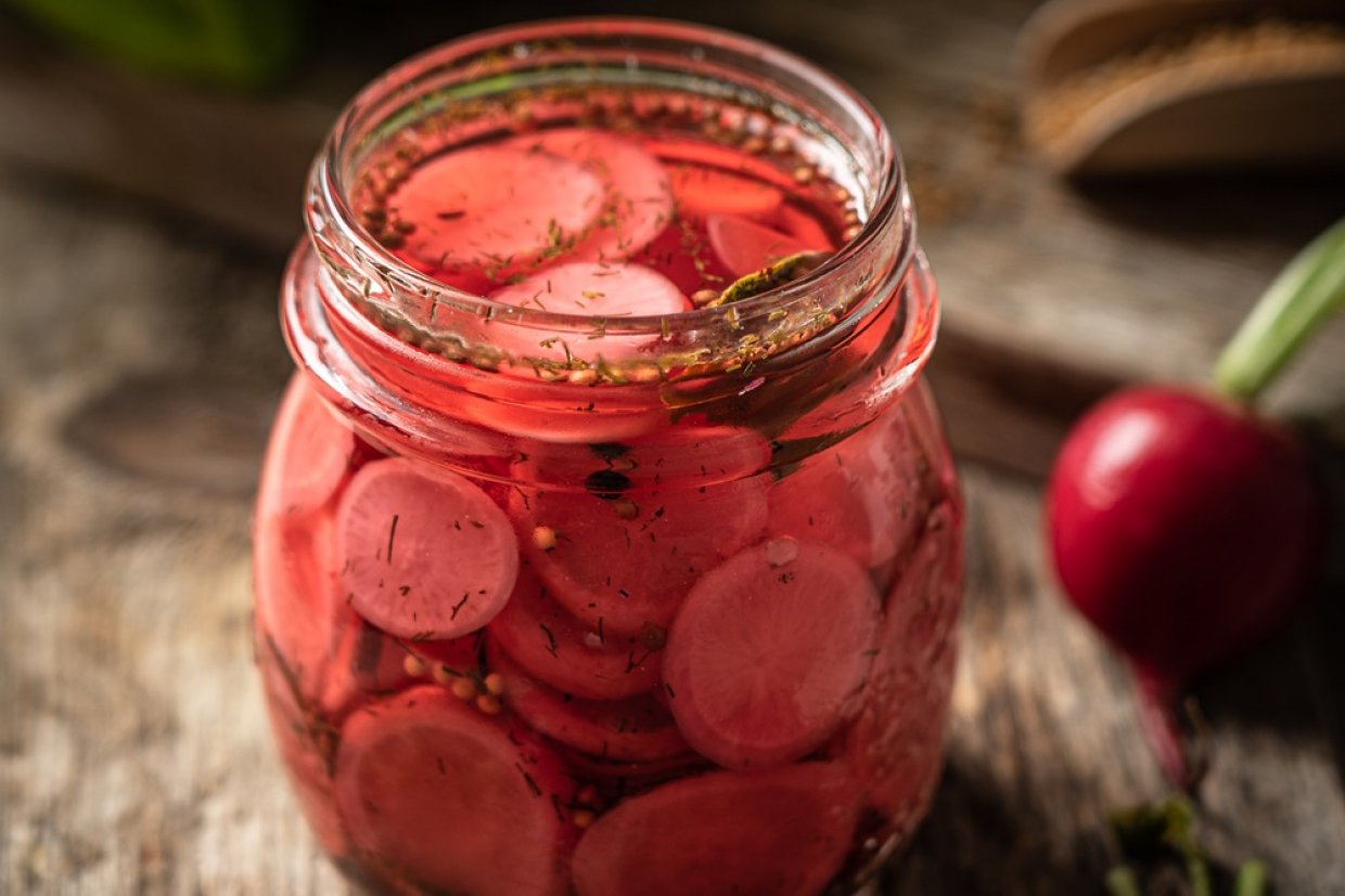 Редиска маринованная с уксусом на зиму