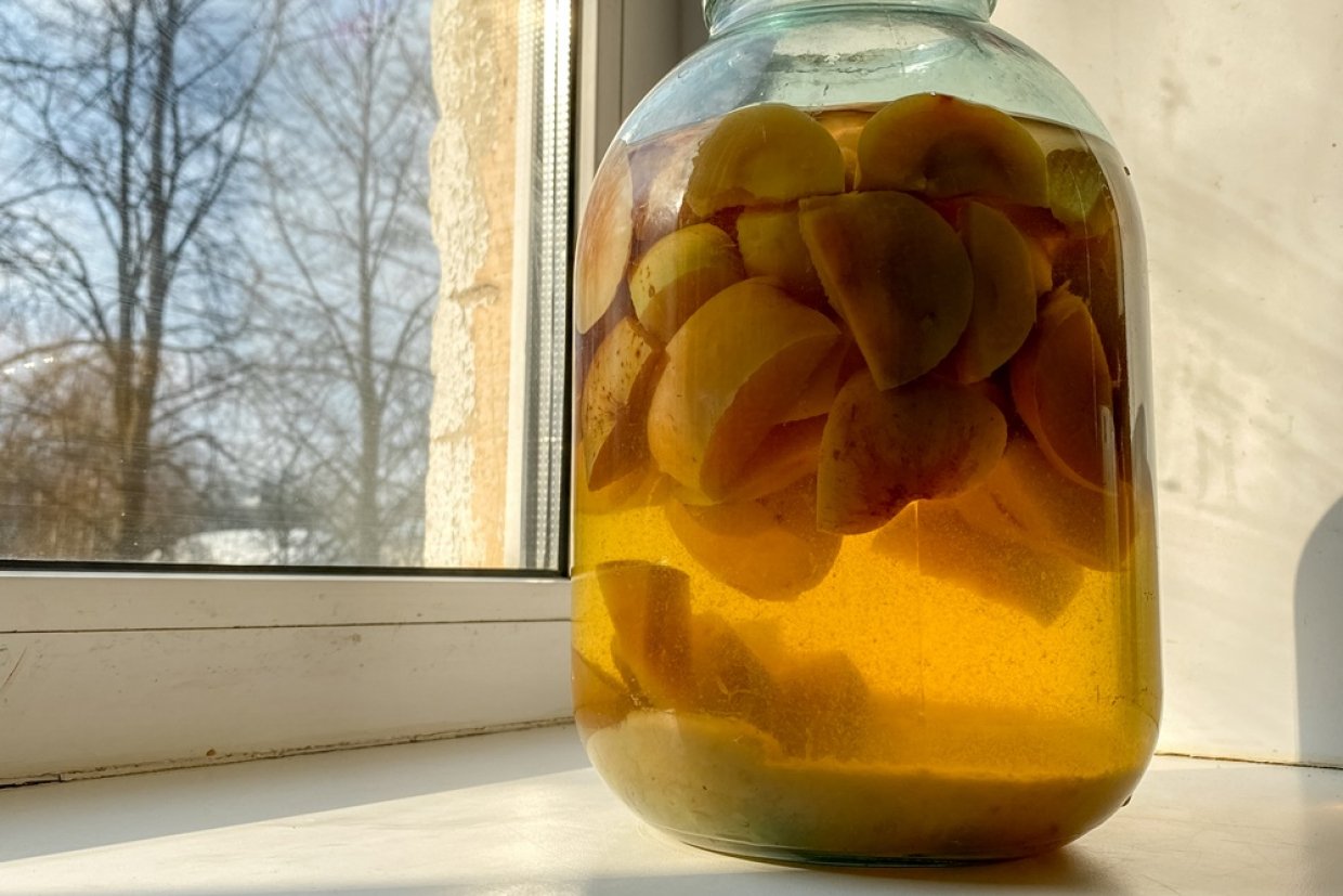 Компот из крупных яблок на зиму Компот из крупных яблок на зиму