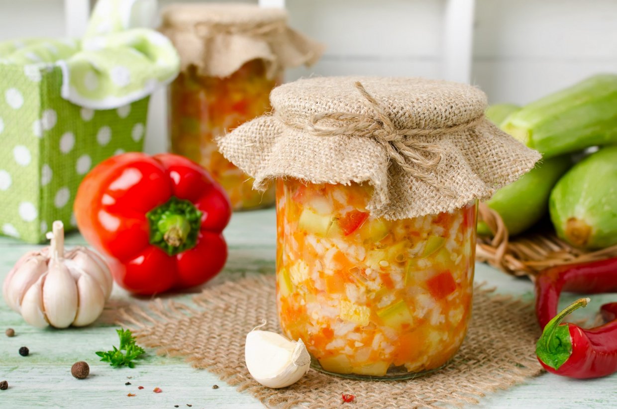 Кабачки с рисом на зиму Кабачки с рисом на зиму