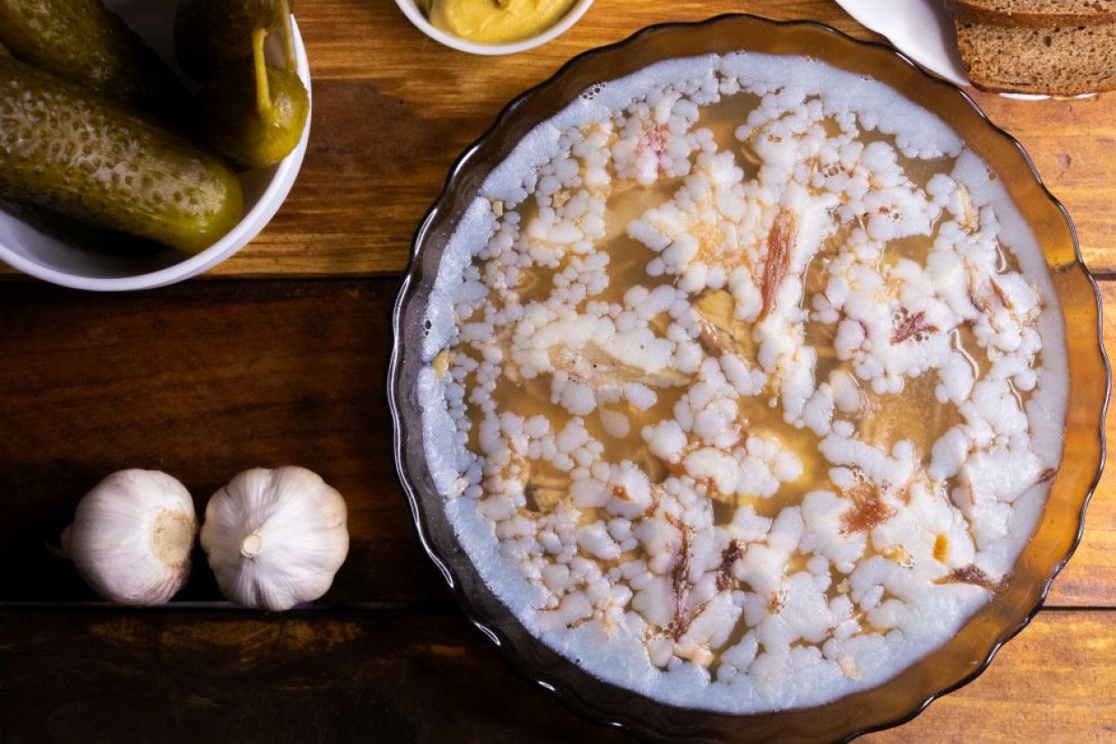 Холодец из свиных шкурок Холодец из свиных шкурок