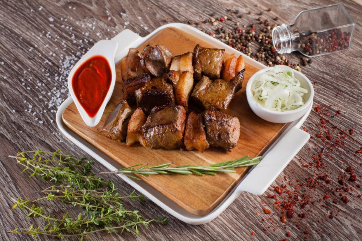 Шашлык из куриной печени Шашлык из куриной печени