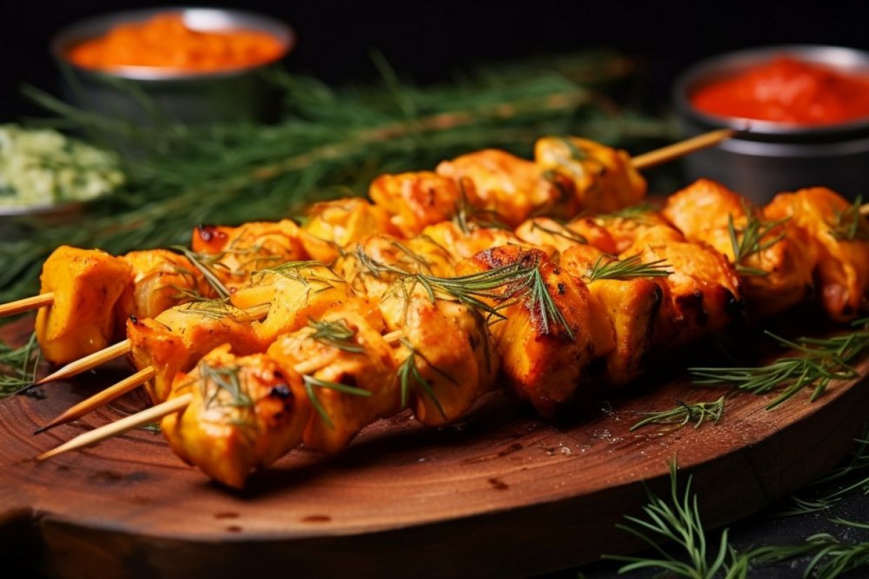 Шашлык из курицы в минералке с луком Шашлык из курицы в минералке с луком