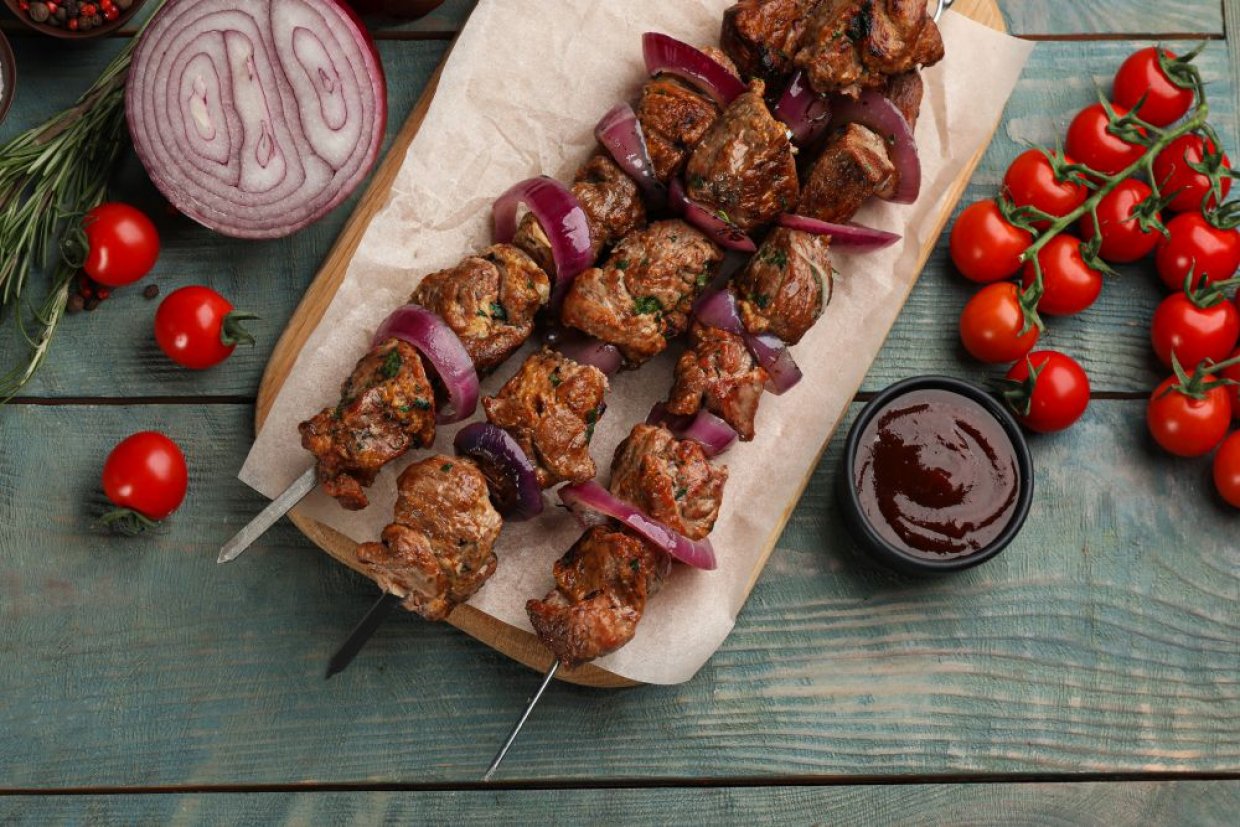Шашлык из баранины с уксусом и луком Шашлык из баранины с уксусом и луком