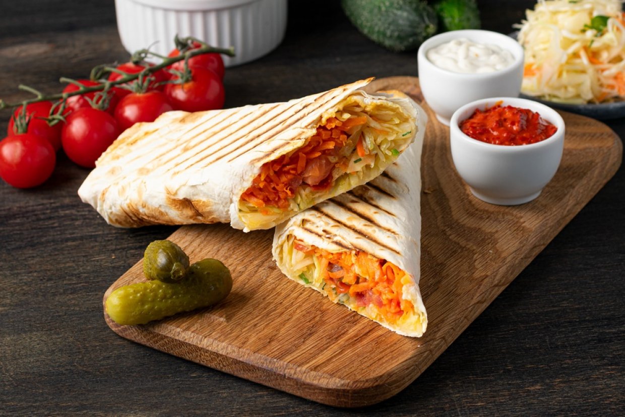 Шаурма с корейской морковкой Шаурма с корейской морковкой