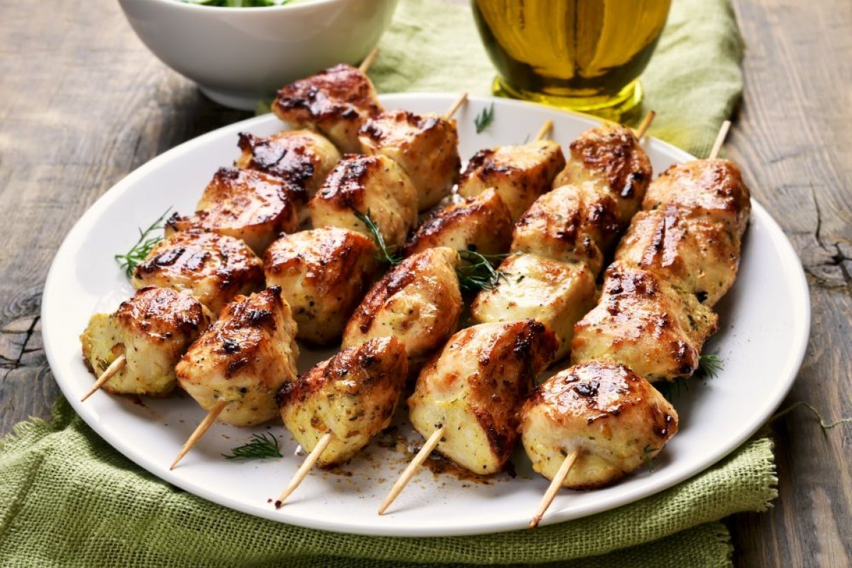 Шашлык из куриной грудки на кефире Шашлык из куриной грудки на кефире