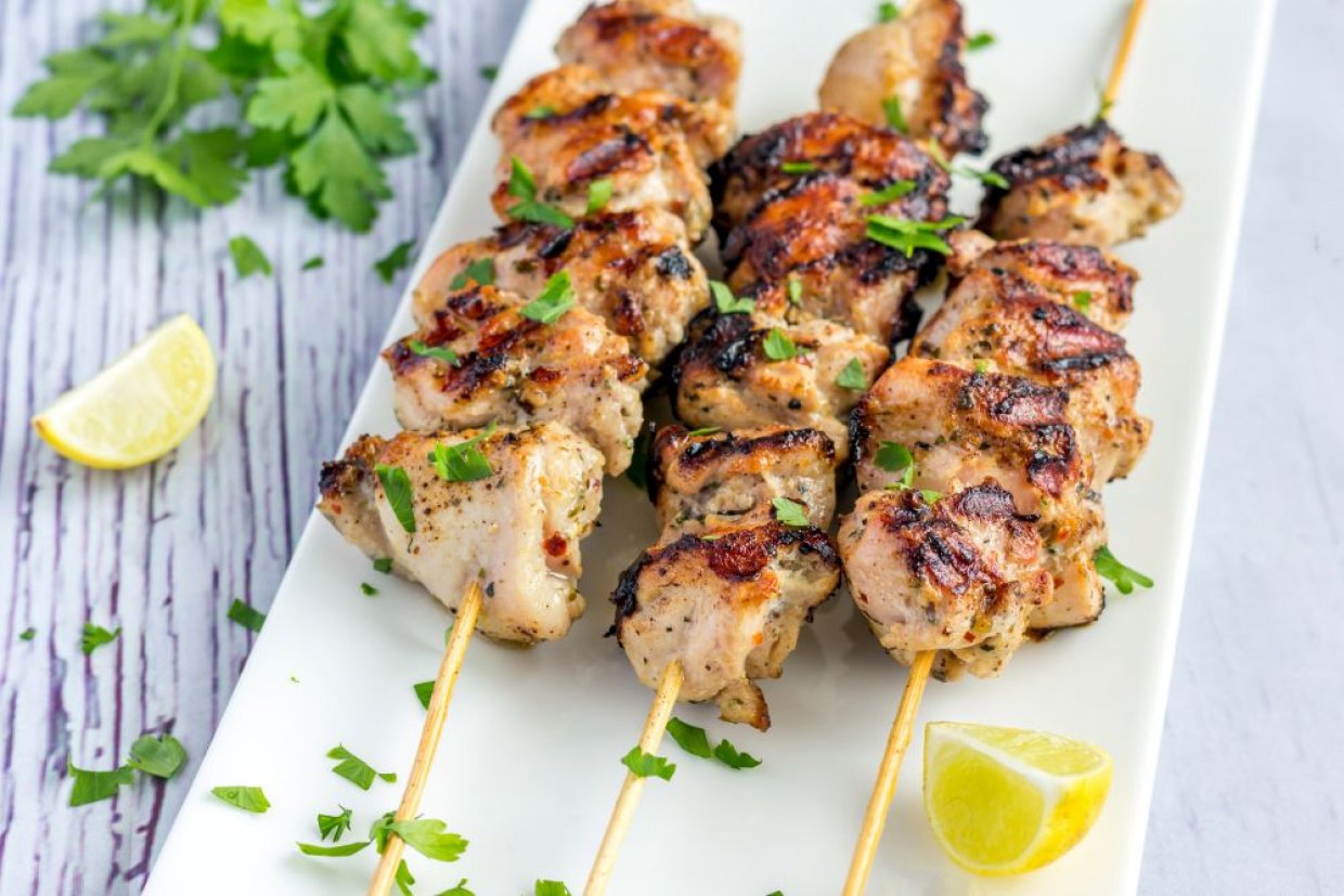 Шашлык из курицы на сковороде Шашлык из курицы на сковороде