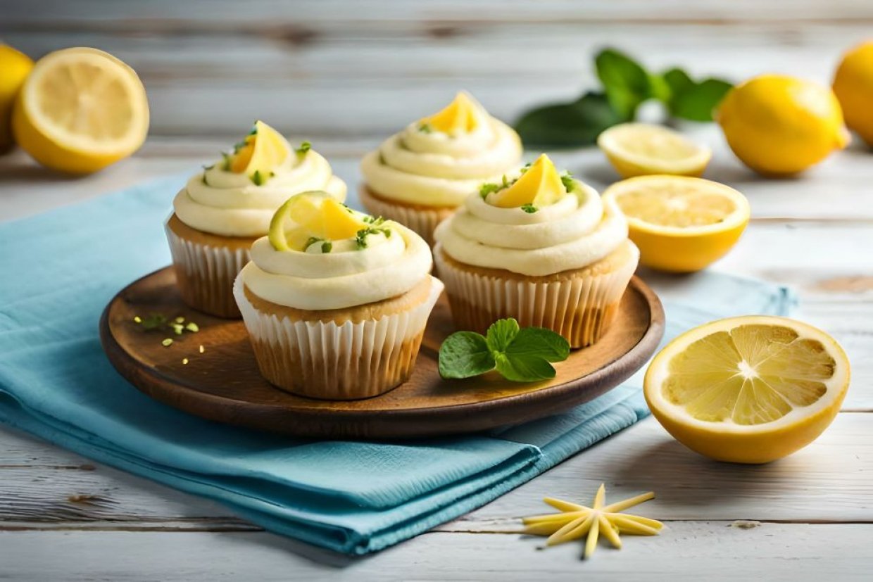 Капкейки с лимонным курдом Капкейки с лимонным курдом