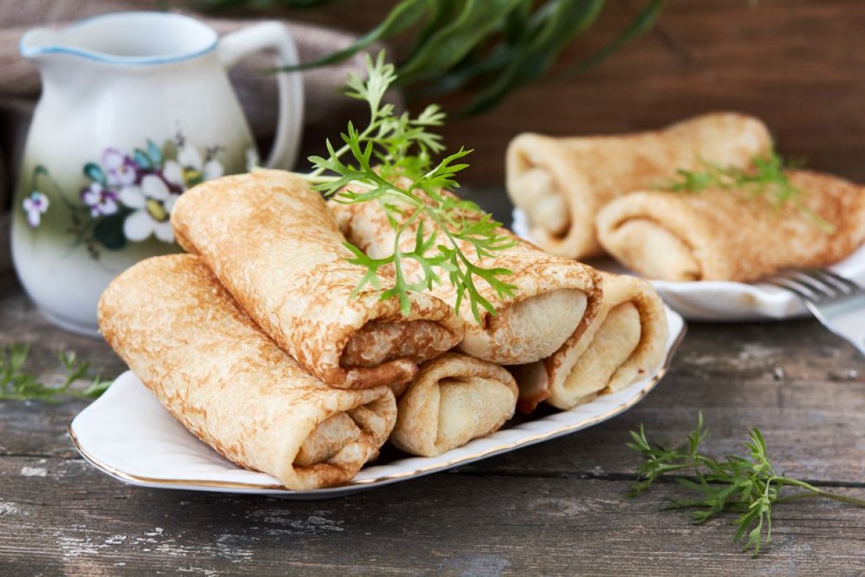 Блинчики с куриным мясом