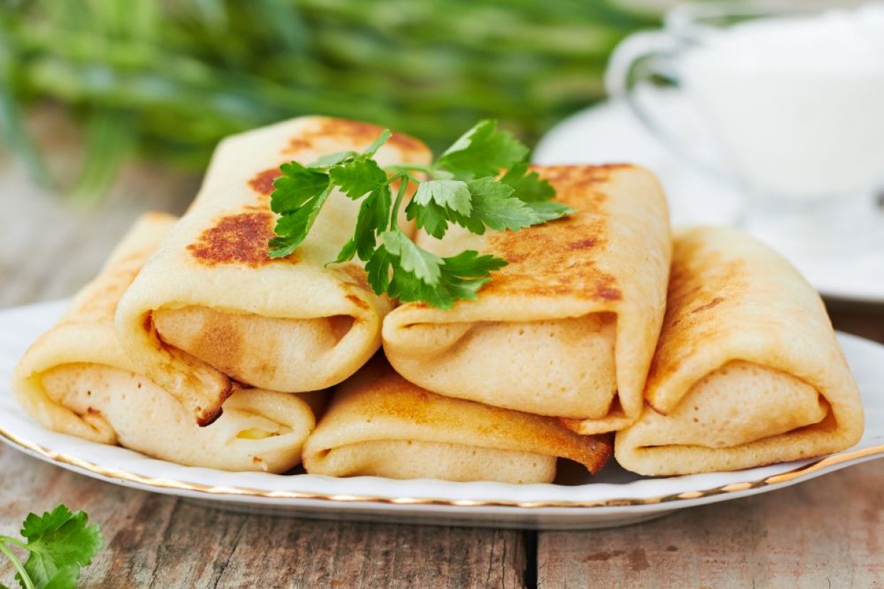 Блинчики с мясом индейки Блинчики с мясом индейки
