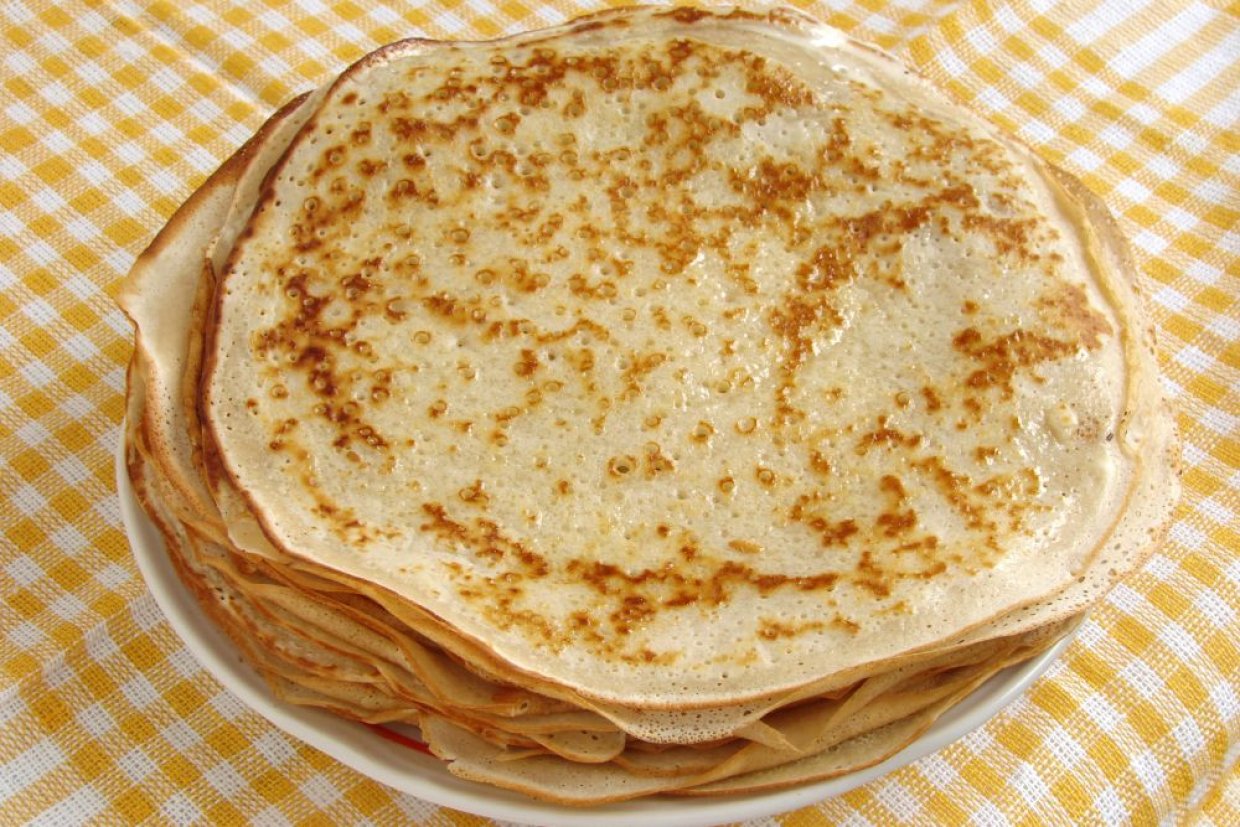 Блины с манкой на кефире