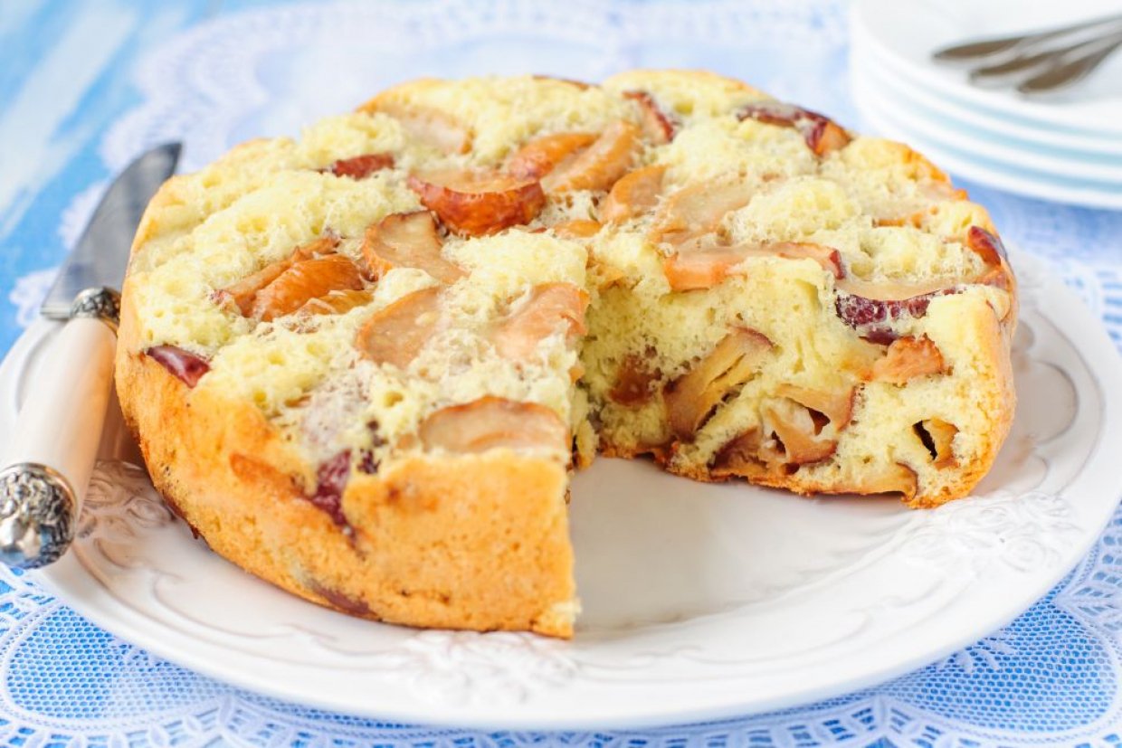 Шарлотка с грушами в мультиварке Шарлотка с грушами в мультиварке