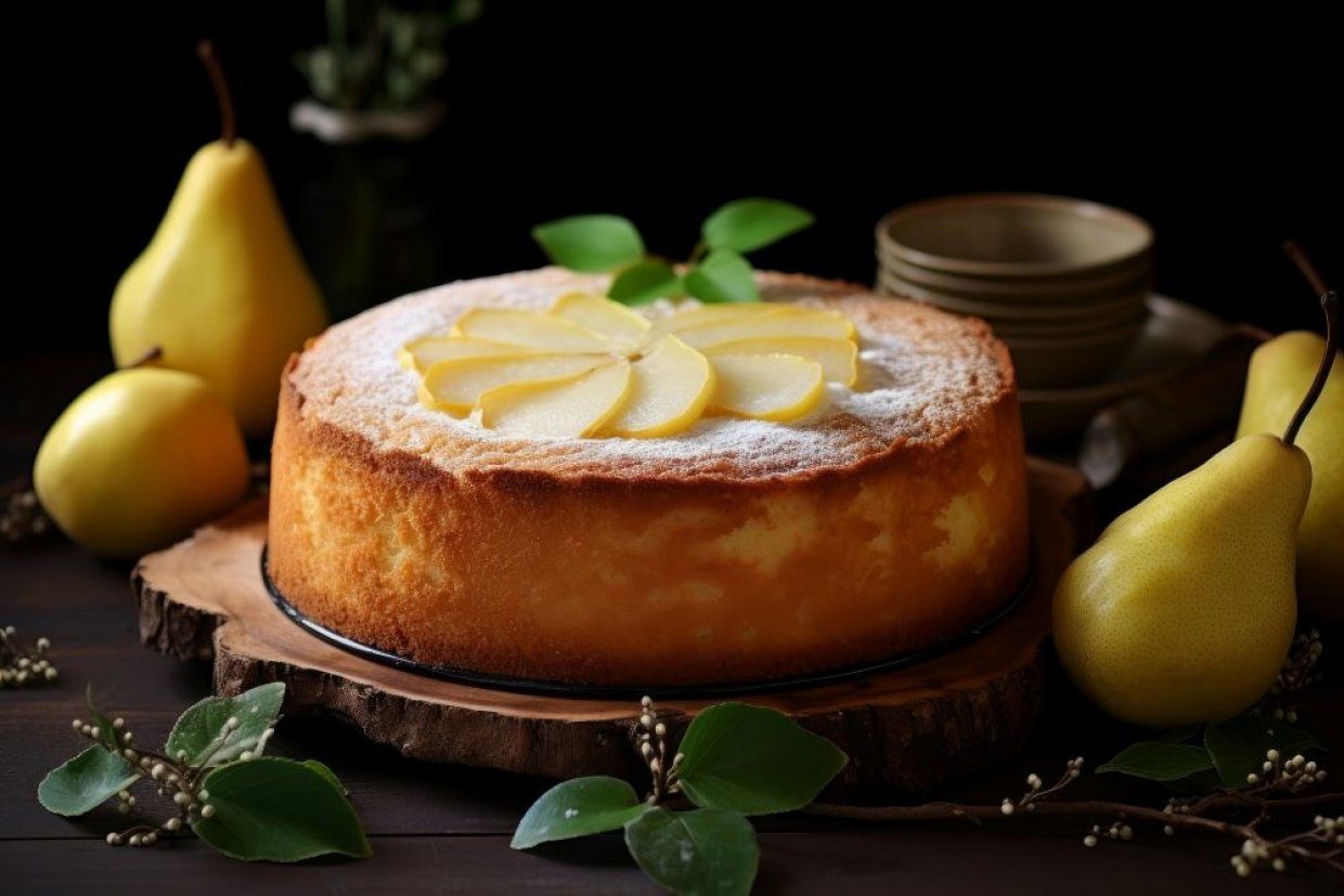 Шарлотка с грушами и творогом в духовке Шарлотка с грушами и творогом в духовке