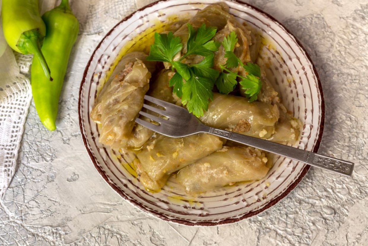 Голубцы с куриным фаршем и рисом Голубцы с куриным фаршем и рисом