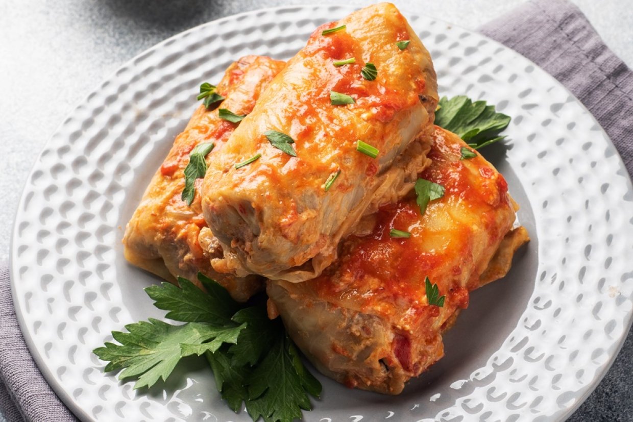 Голубцы с булгуром и фаршем Голубцы с булгуром и фаршем