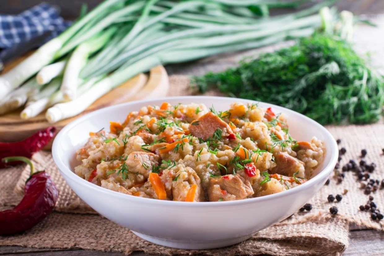 Овсяная каша с мясом Овсяная каша с мясом
