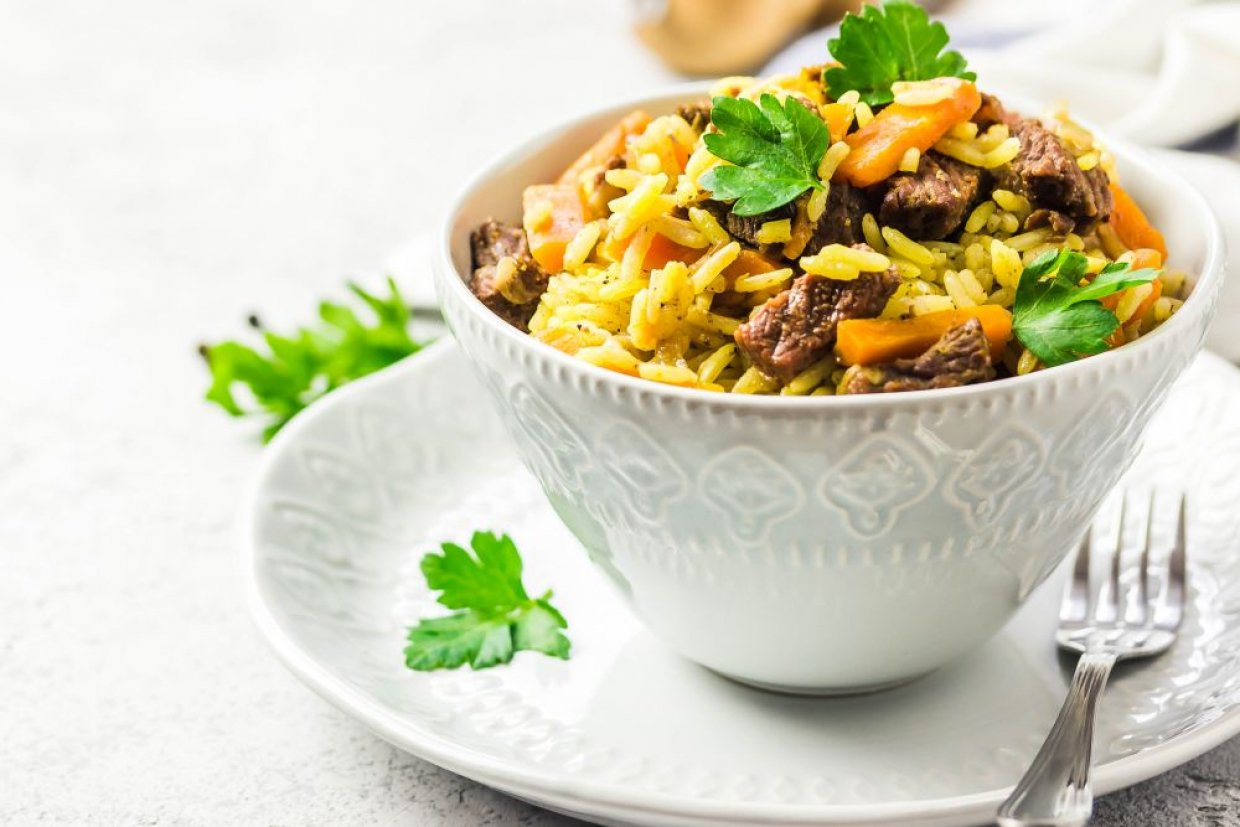 Плов с сушеными грибами Плов с сушеными грибами