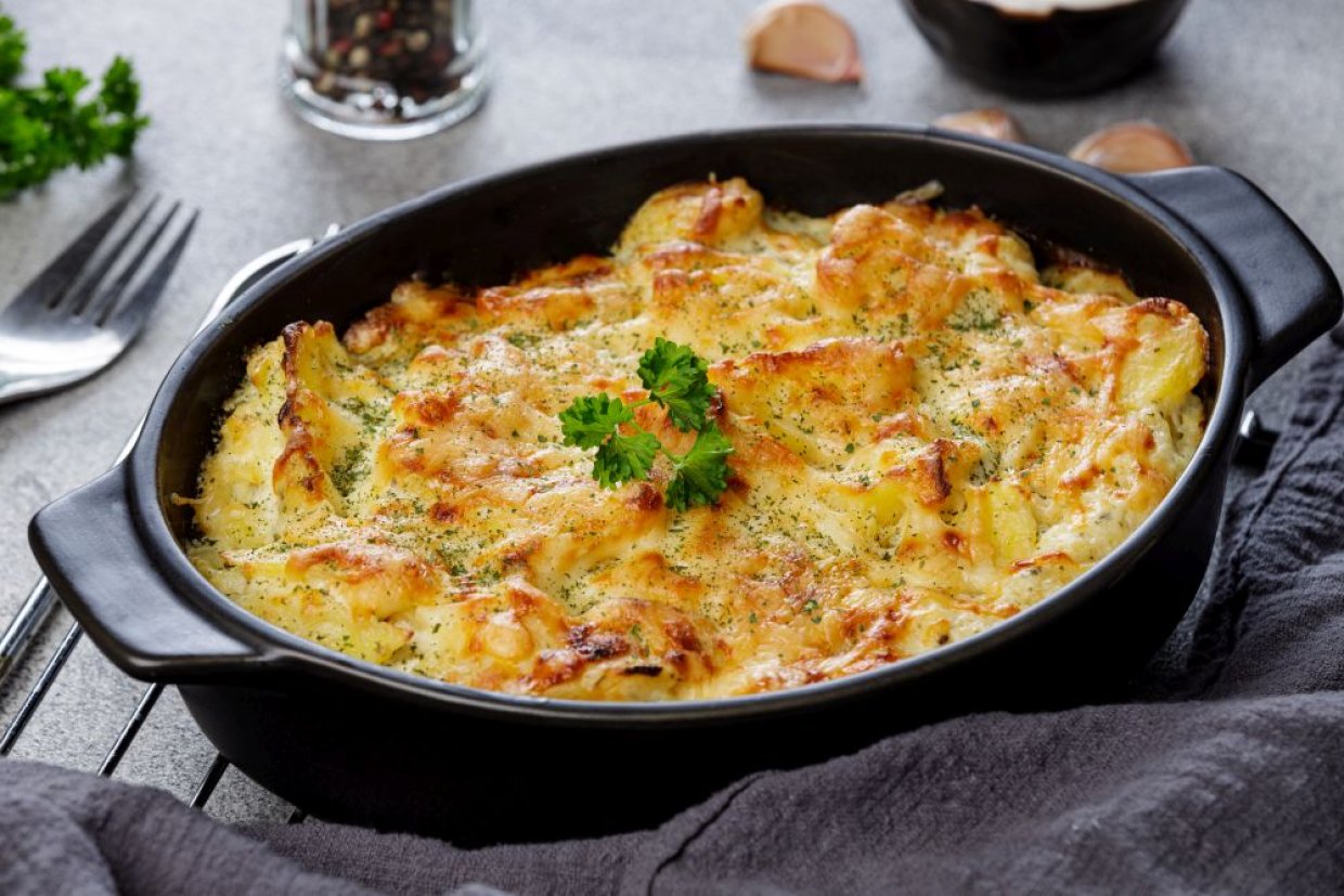 Картофельная запеканка с фаршем и капустой в духовке Картофельная запеканка с фаршем и капустой в духовке