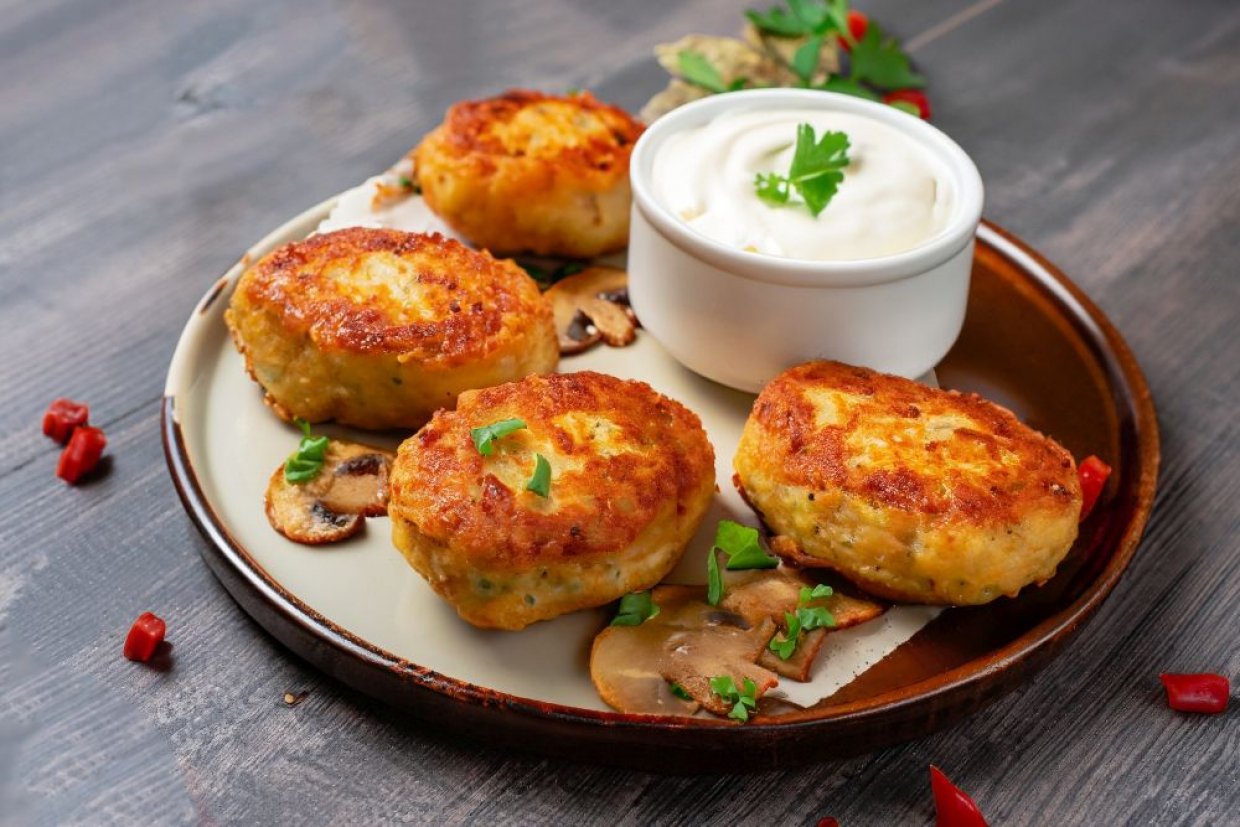 Картофельные котлеты с грибами Картофельные котлеты с грибами