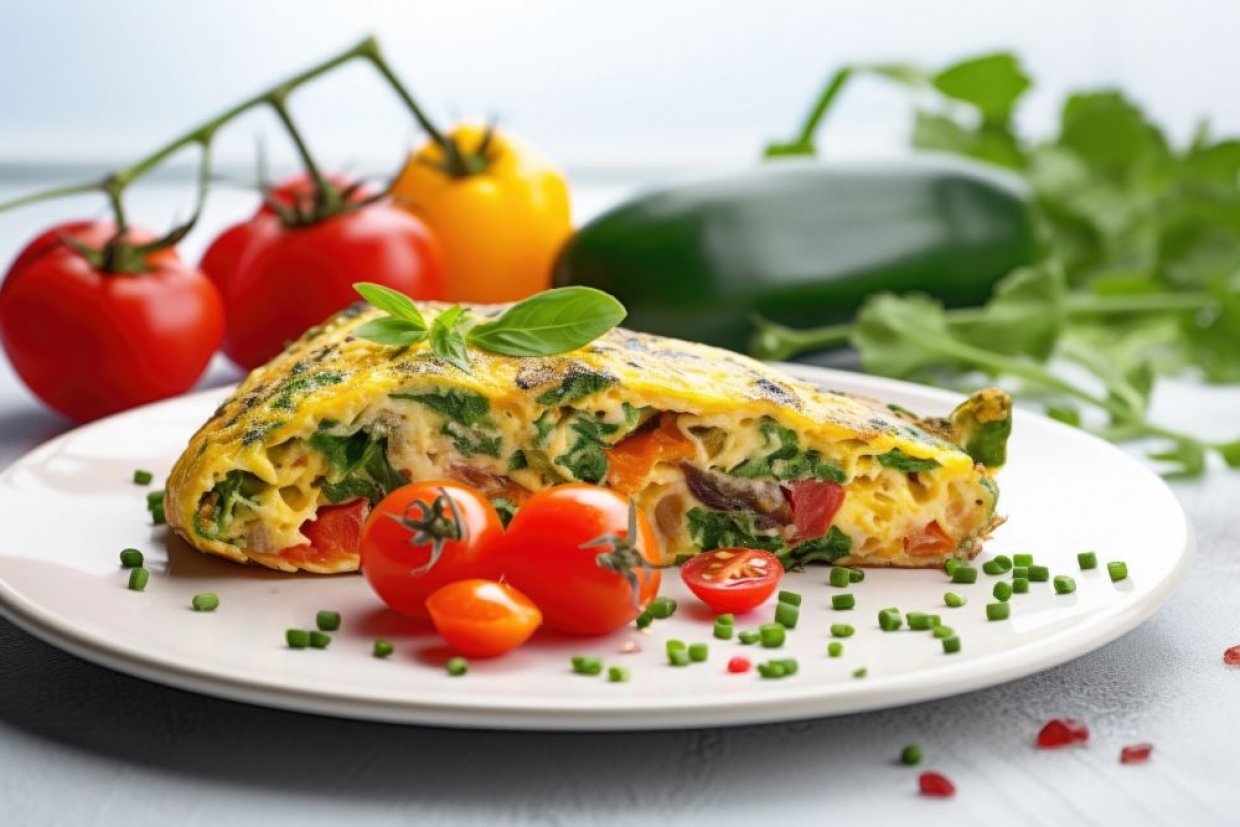 Омлет с овощами Омлет с овощами