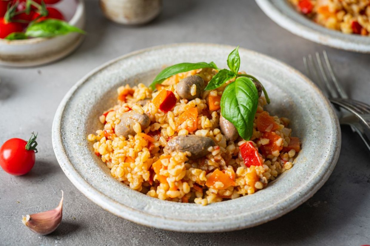 Плов с куриными сердечками Плов с куриными сердечками