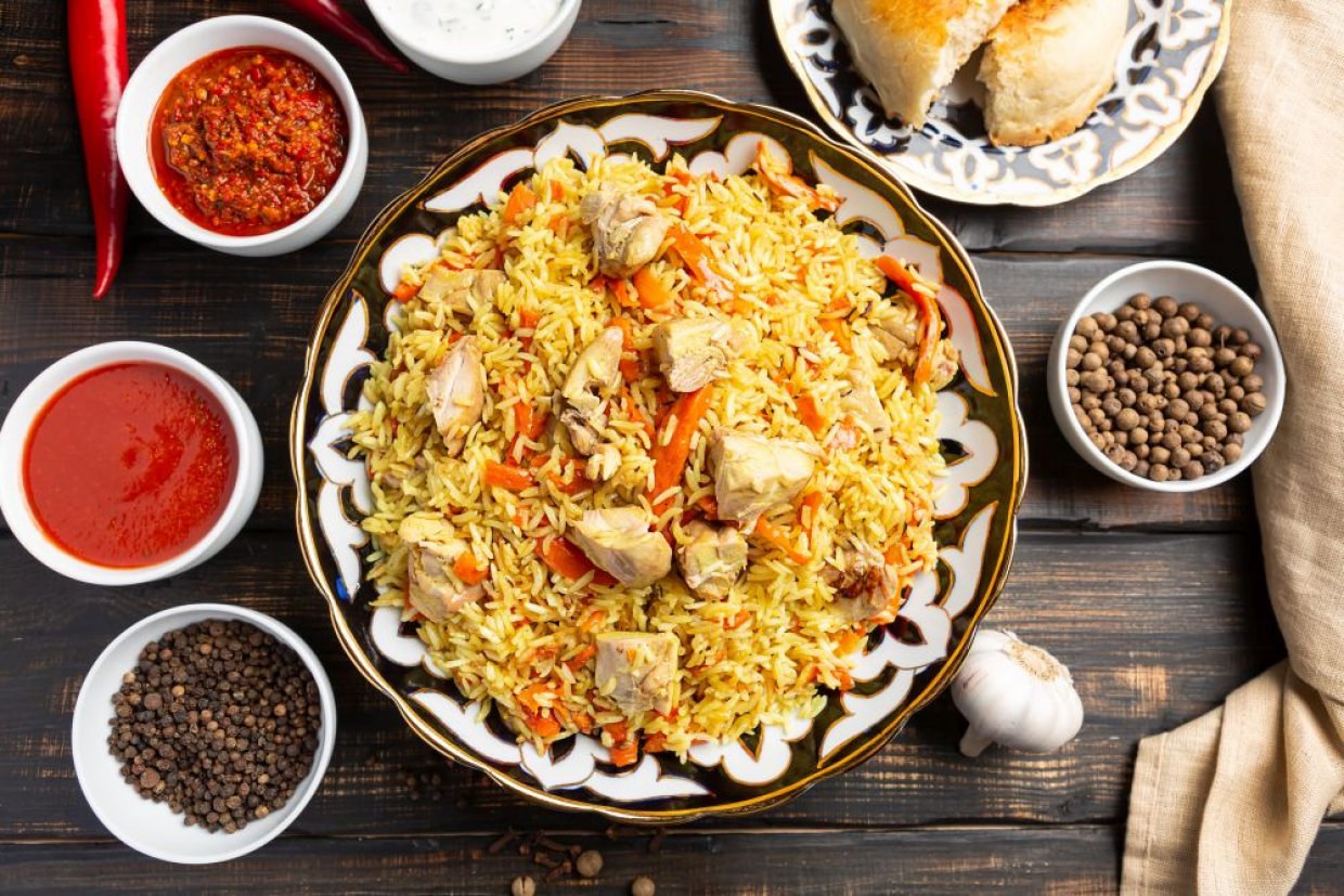 Узбекский плов с курицей Узбекский плов с курицей