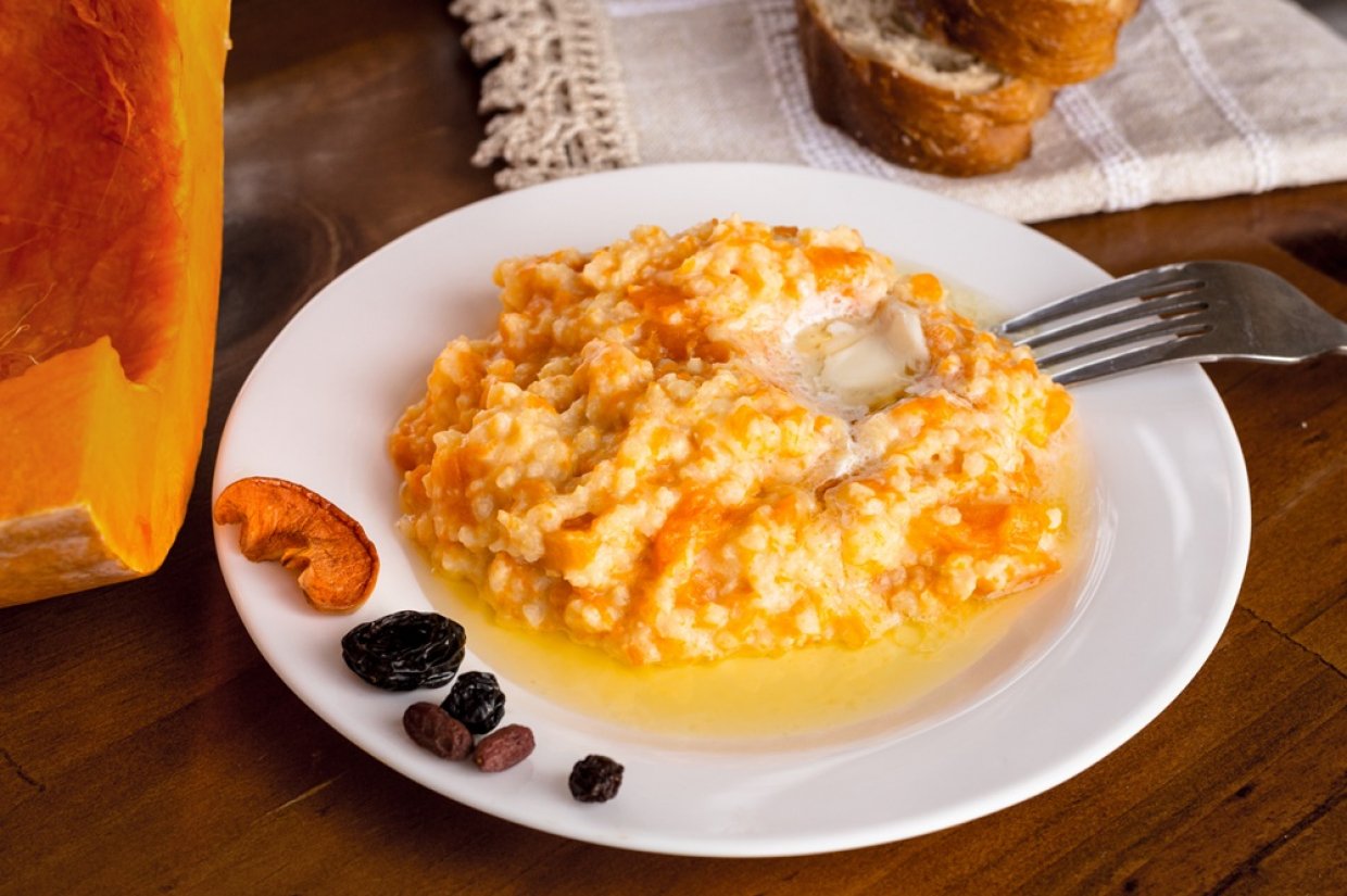 Тыквенная каша с рисом и пшеном Тыквенная каша с рисом и пшеном
