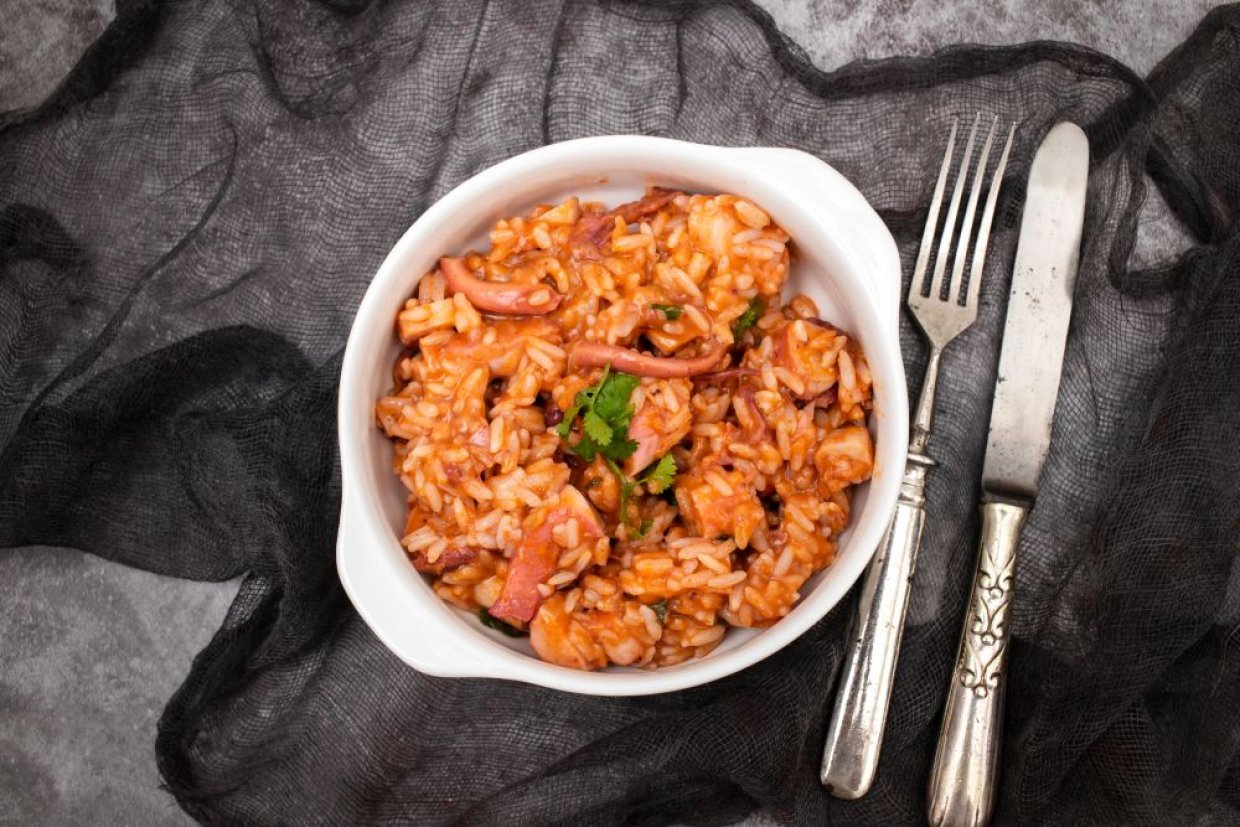 Плов с кальмарами Плов с кальмарами