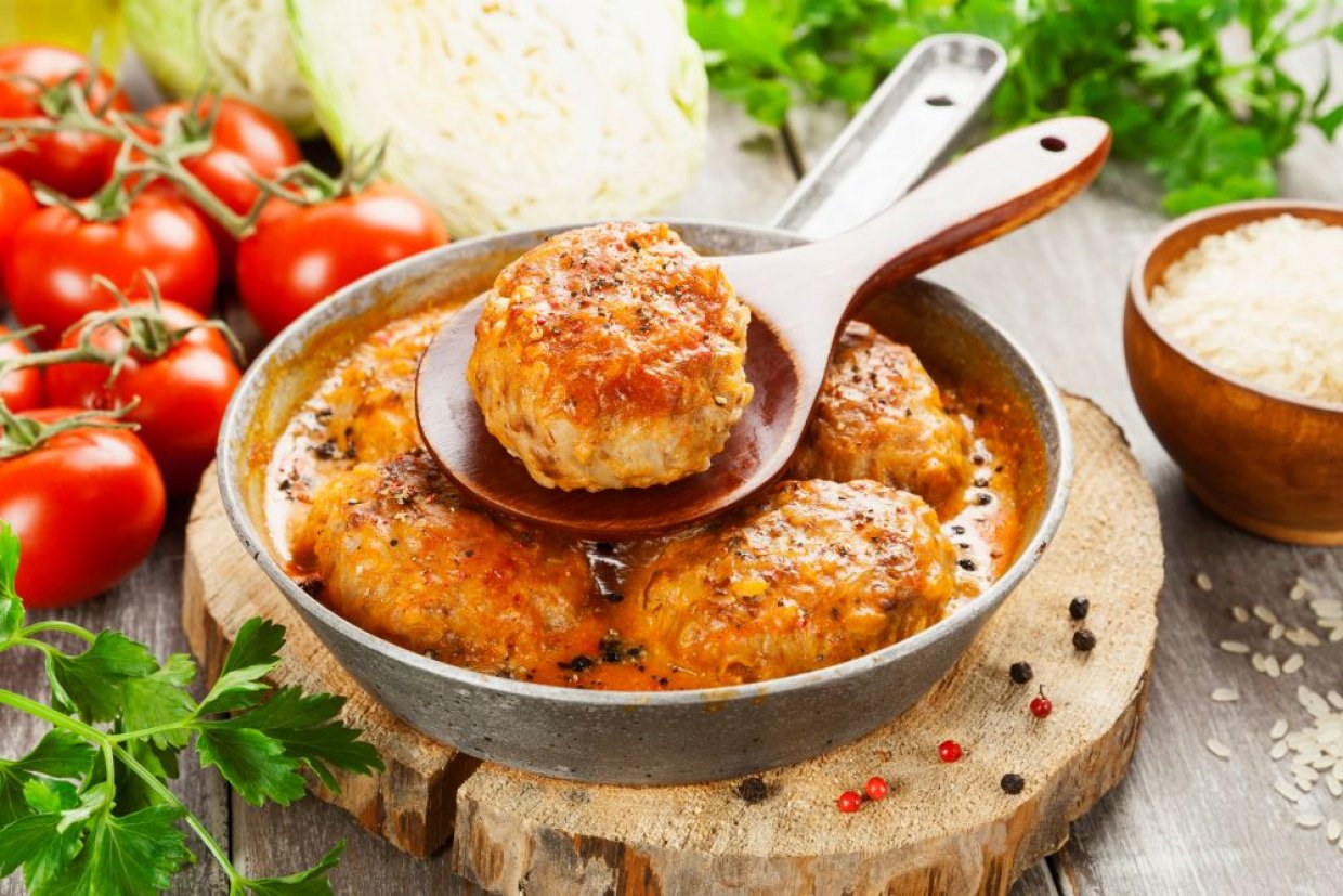 Капустные котлеты с рисом Капустные котлеты с рисом