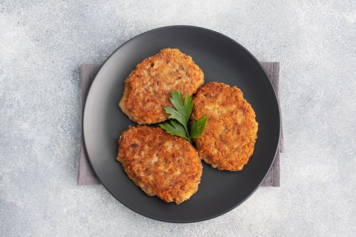 Куриные котлеты с овсяными хлопьями