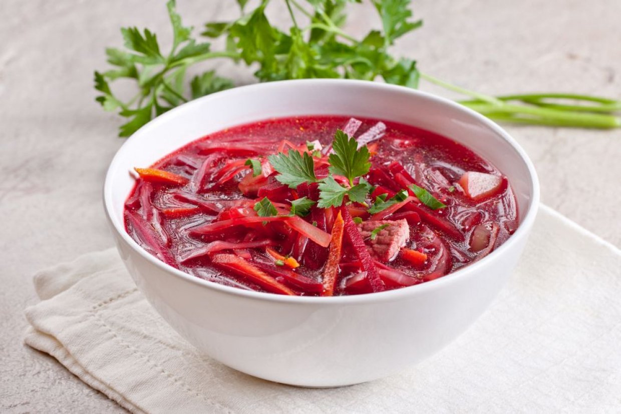 Борщ на курином бульоне Борщ на курином бульоне