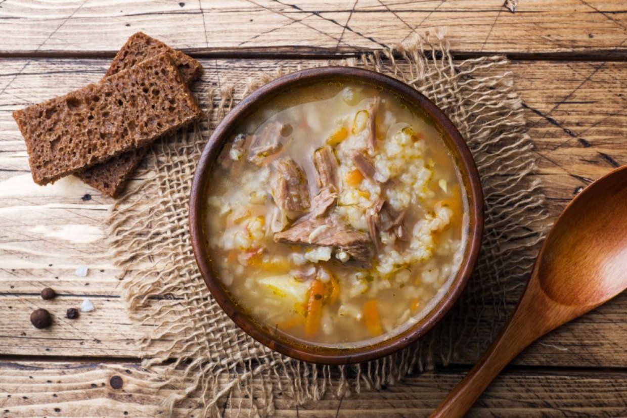 Харчо из говядины с рисом и картошкой Харчо из говядины с рисом и картошкой