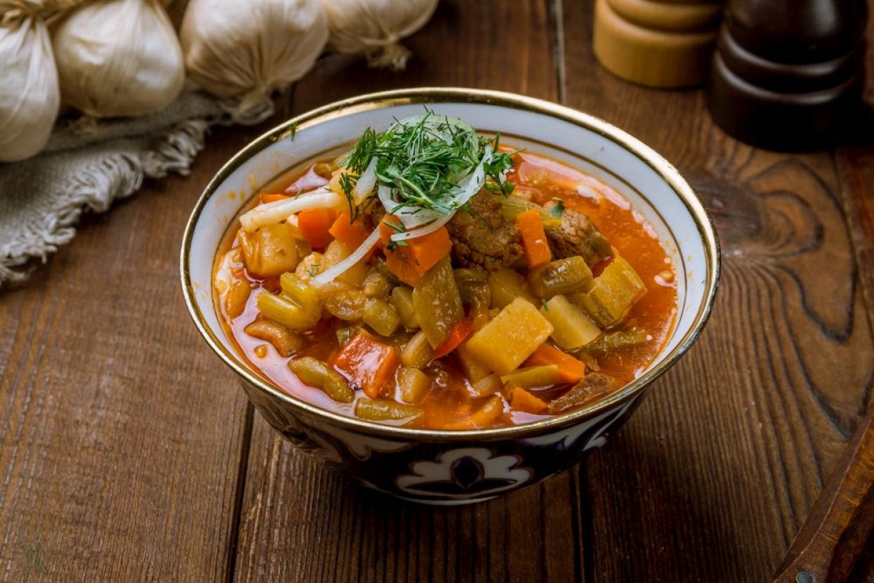 Классический лагман с уткой