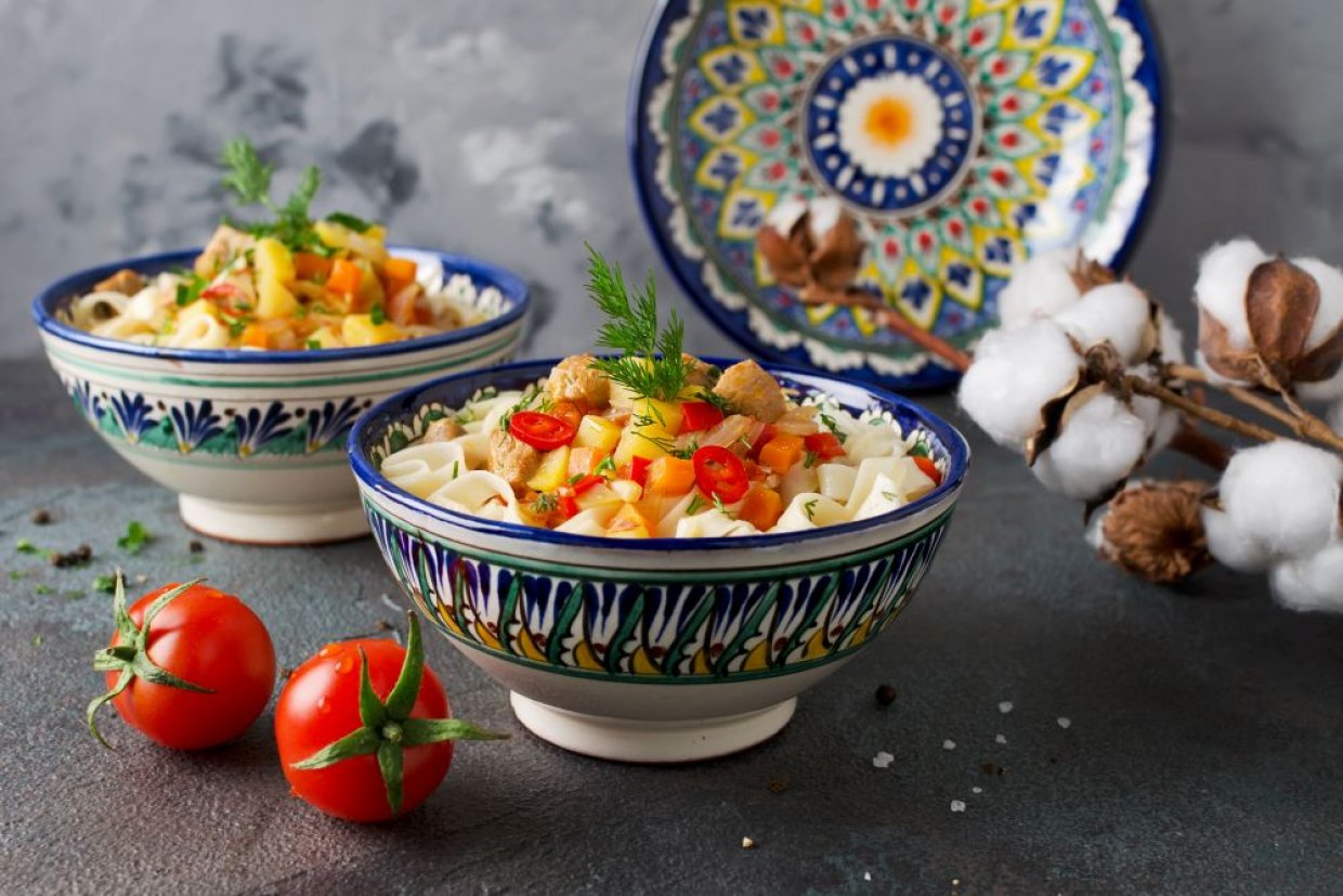 Лагман с курицей и картофелем Лагман с курицей и картофелем
