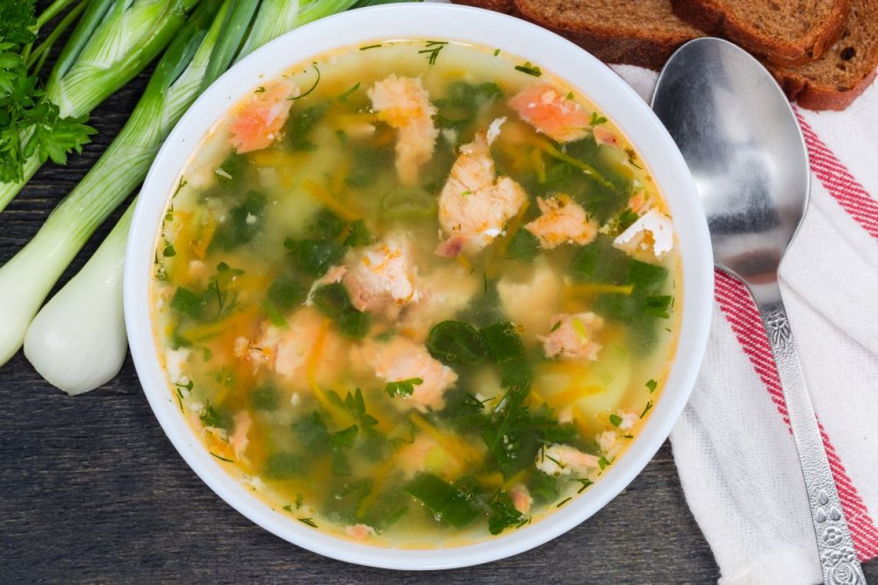 Уха из семги по-царски