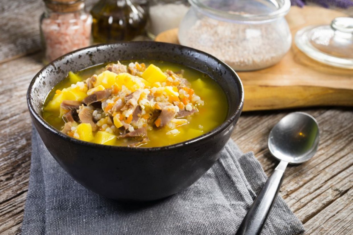 Суп с куриными потрошками Суп с куриными потрошками