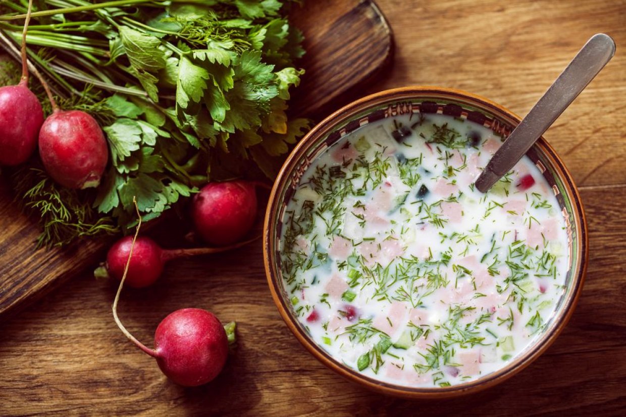 Окрошка на мацони Окрошка на мацони