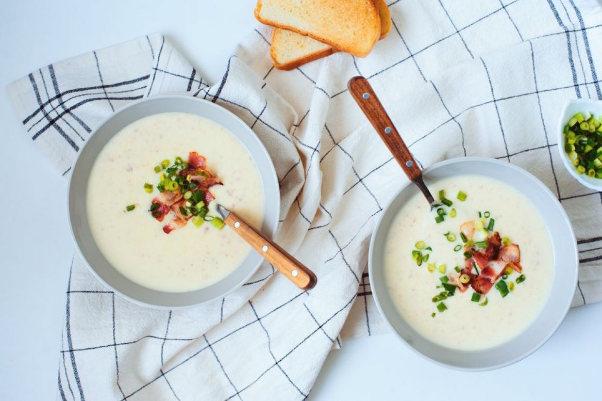 Сырный суп с беконом Сырный суп с беконом