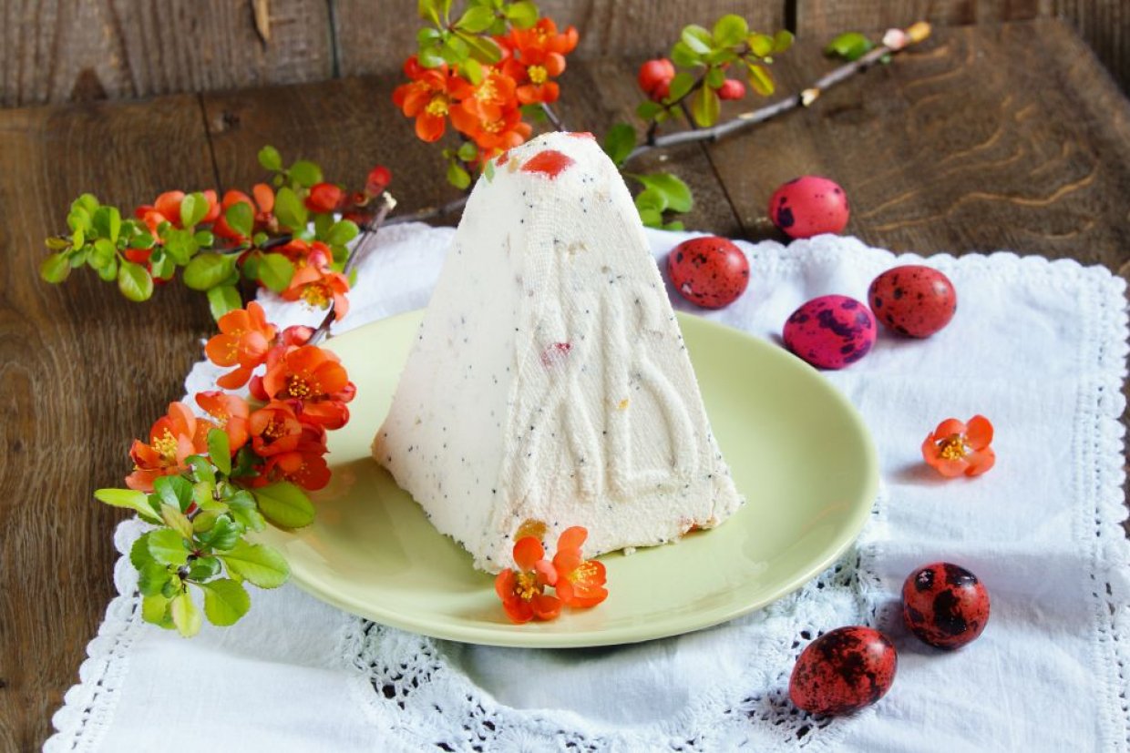 Творожная пасха с маком Творожная пасха с маком