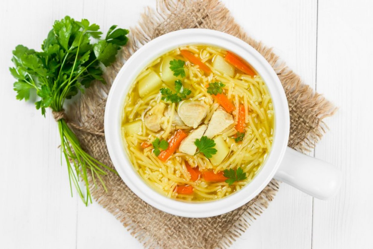 Куриный суп с вермишелью и картошкой Куриный суп с вермишелью и картошкой