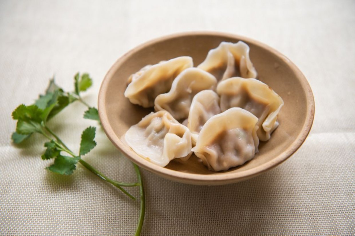 Пельмени с лисичками
