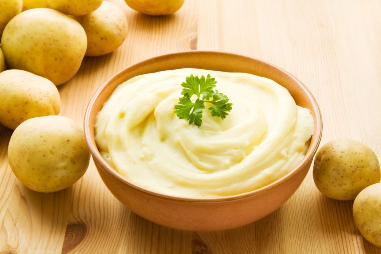 Картофельное пюре с молоком и маслом
