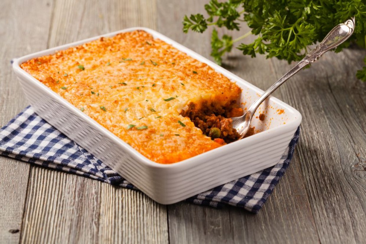 Картофельное пюре с фаршем в духовке Картофельное пюре с фаршем в духовке